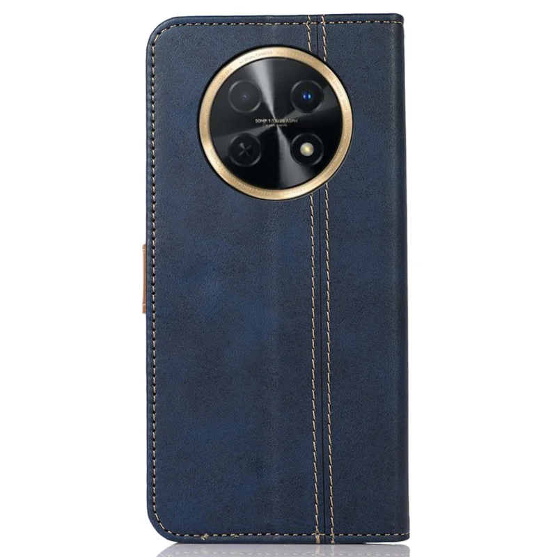 For Huawei nova Y91 4G / Enjoy 60X Protective Phone Case Calf Texture Leather Wallet Stand Cover - Sapphire