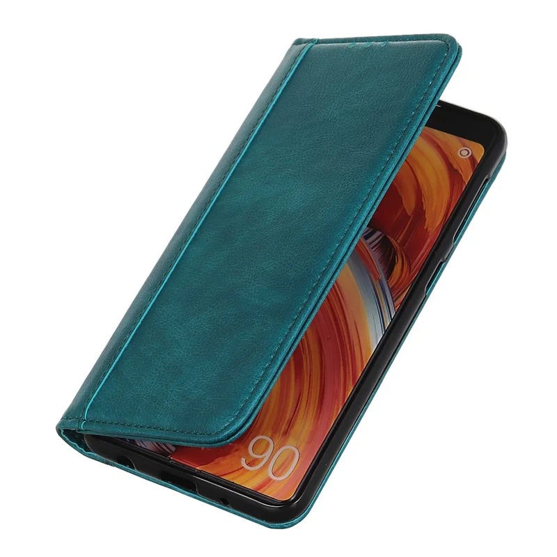 For Nothing Phone (2) Split Leather Wallet Stand Phone Case Litchi Texture Protective Cover - Green