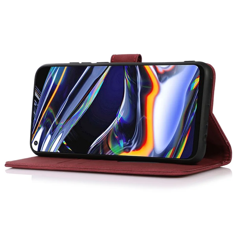 KHAZNEH Custodia Smartphone per Nothing Phone (2) Pelle PU Goffrata - Rosso