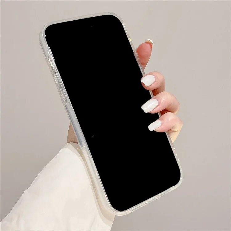 Для iPhone 14 Pro Electroplating Colored Rhombus Heart Phone Case Anti-Scratch TPU Cell Phone Cover - Multi-color
