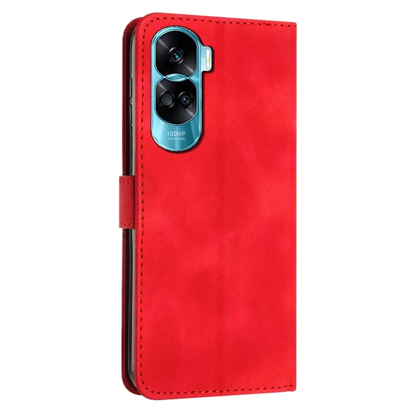For Honor 90 Lite 5G / X50i 5G Funda de Teléfono Móvil de Piel Impresión Triangular Billetera Soporte - Roja