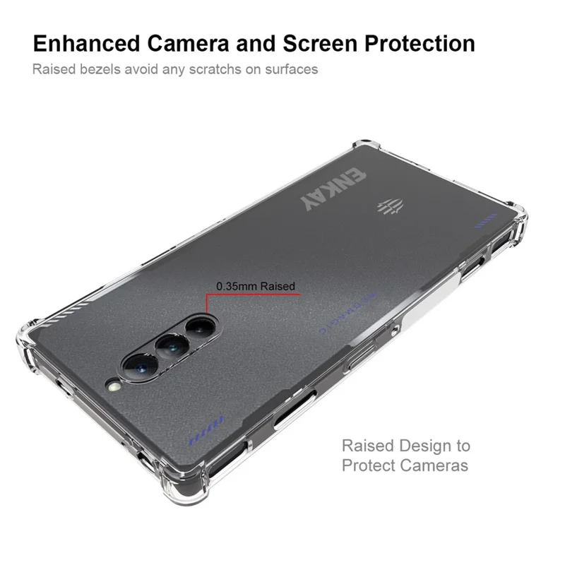 ENKAY HAT PRINCE For ZTE nubia Red Magic 8S Pro Four Corners Reinforced TPU Phone Case Anti-slip Strip Edge Cover