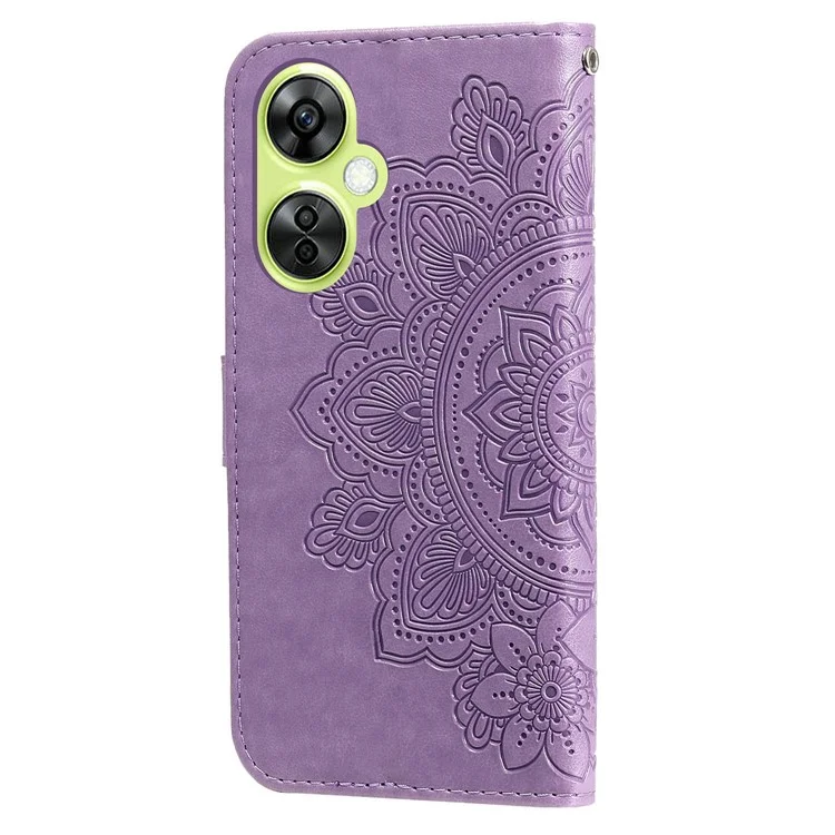 For OnePlus Nord CE 3 Lite 5G / N30 5G / Oppo K11x 5G Case Floral Pattern PU Leather Wallet Stand Phone Cover - Purple