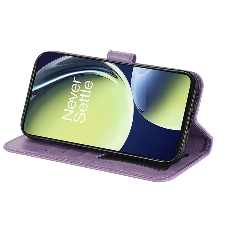 For OnePlus Nord CE 3 Lite 5G / N30 5G / Oppo K11x 5G Case Floral Pattern PU Leather Wallet Stand Phone Cover - Purple