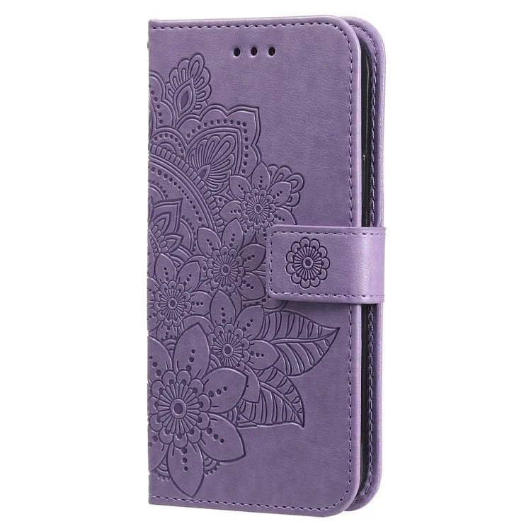 For OnePlus Nord CE 3 Lite 5G / N30 5G / Oppo K11x 5G Case Floral Pattern PU Leather Wallet Stand Phone Cover - Purple