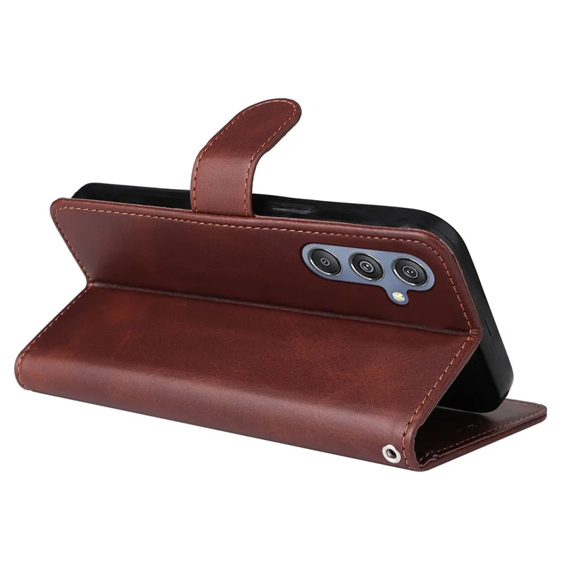 Cover per Samsung Galaxy F34 5G / M34 5G, Custodia Antiurto con Portafoglio in PU con Texture da Vitello, Supporto, Marrone