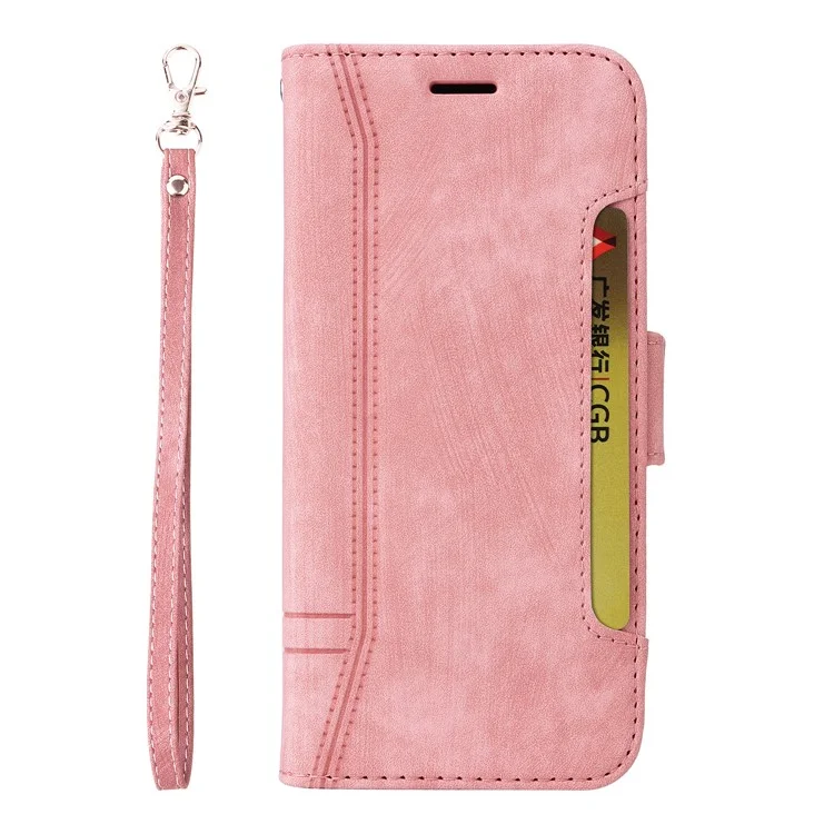 BETOPNICE 001 Für Oppo Reno10 Pro+ 5G PU-Leder Handyhülle Klapphülle mit Ständer Geldbörse Stoßfeste Hülle - Pink