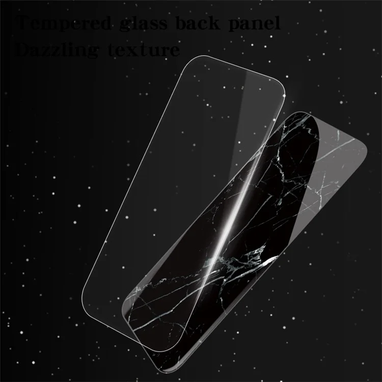 Pour Samsung Galaxy S23 FE Marble Pattern Phone Case Tempered Glass+PC Back TPU Frame Protective Cover - White Marble