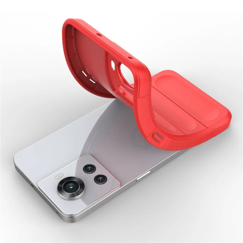 Soft TPU Phone Case for OnePlus Ace 5G / 10R 5G , Shockproof Rugged Protection Cover - Red