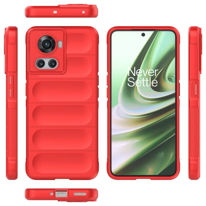 Soft TPU Phone Case for OnePlus Ace 5G / 10R 5G , Shockproof Rugged Protection Cover - Red
