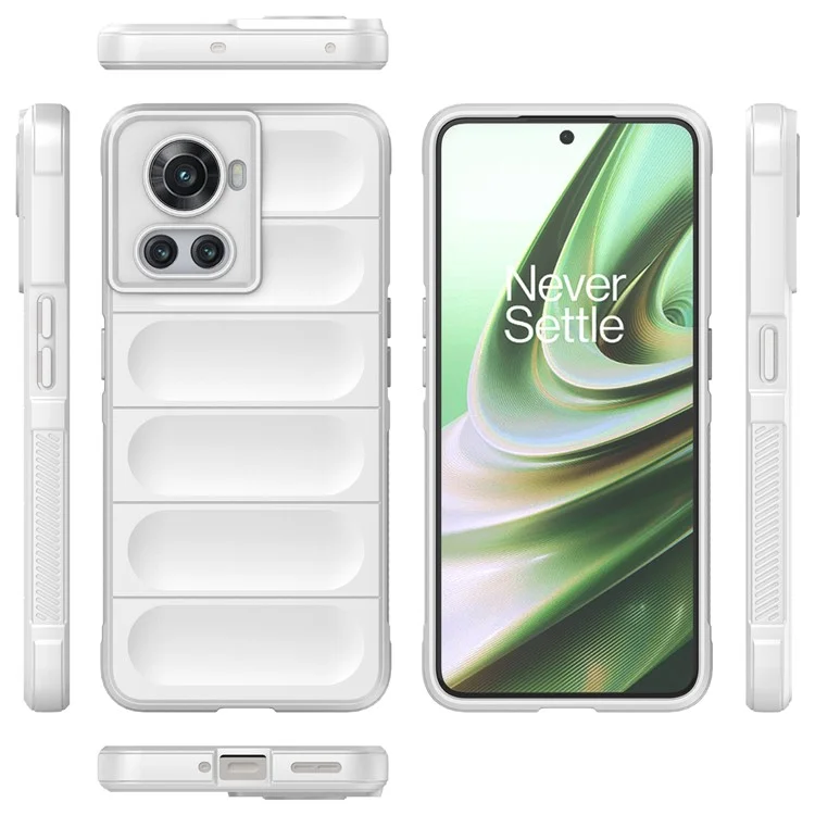 Custodia per telefono in TPU morbido per OnePlus Ace 5G / 10R 5G, cover di protezione resistente agli urti - Bianco