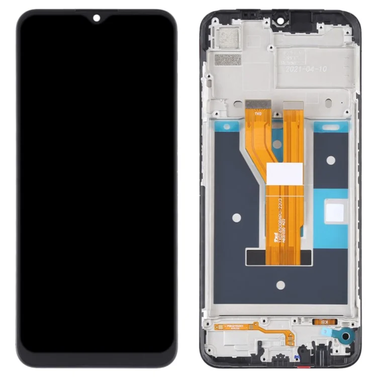 Para Realme C20 / C21 4G / C11 (2021) Grade C LCD Screen and Digitizer Assembly + Peça de Substituição de Estrutura (sem logotipo)