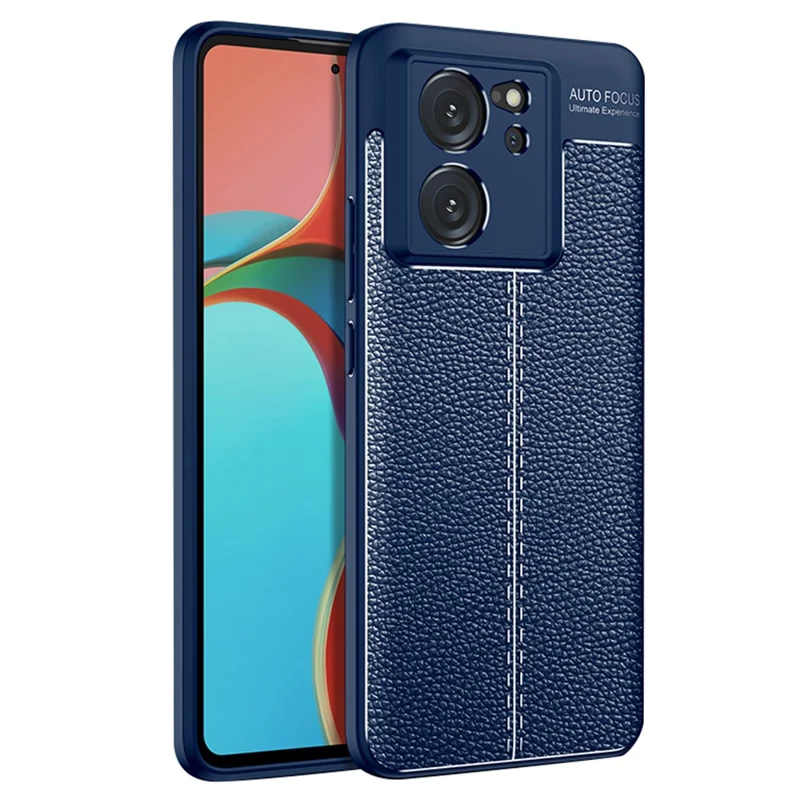 For Xiaomi Redmi K60 Ultra / 13T / 13T Pro Litchi Texture TPU Phone Case Anti-scratch Protective Phone Cover - Blue