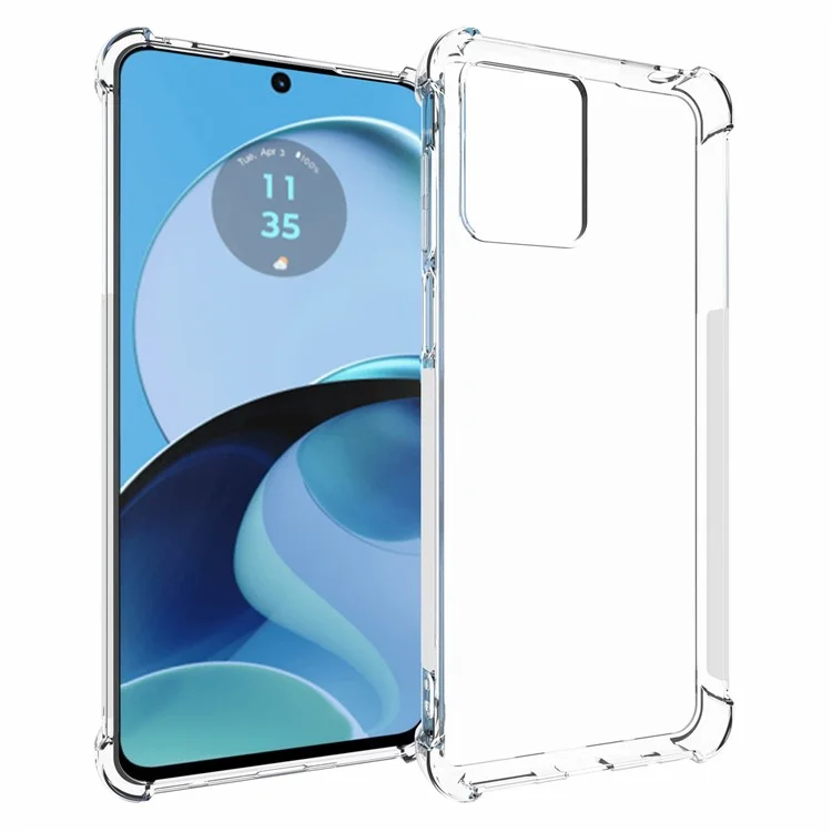 Для Motorola Moto G14 4G Мягкий TPU Чехол для сотового телефона Супер прозрачный Anti-Slip Мобильный телефон Cover