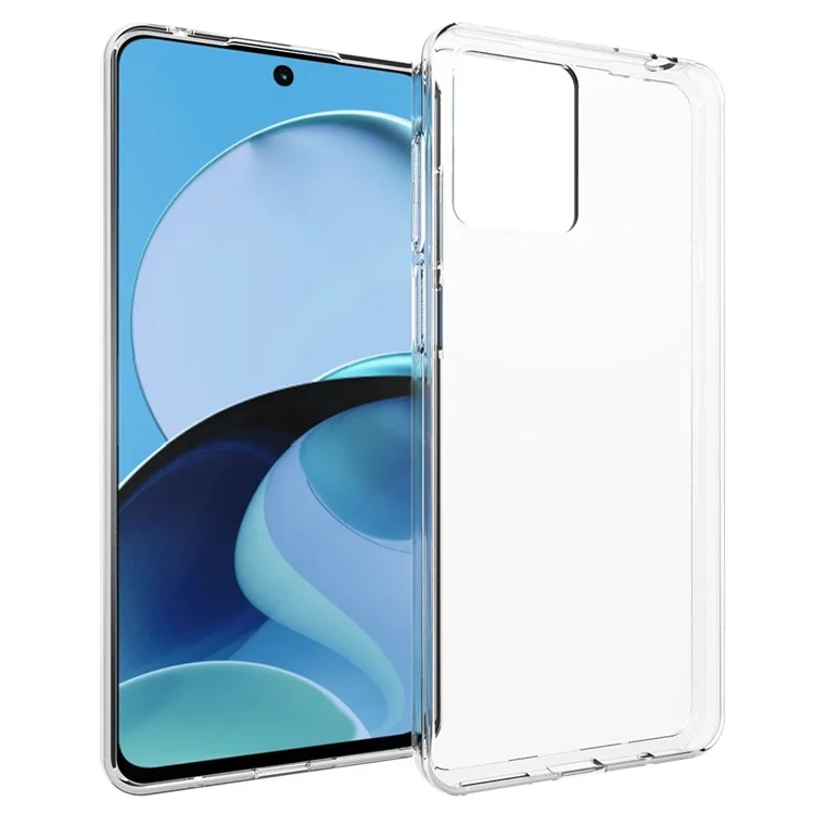 Per Motorola Moto G14 4G Soft TPU Phone Cover Ultra-Thin Transparent Smartphone Case (Big Rear Lens Hole)