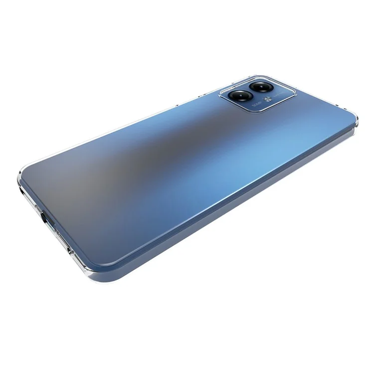 Per Motorola Moto G14 4G Soft TPU Phone Cover Ultra-Thin Transparent Smartphone Case (Big Rear Lens Hole)