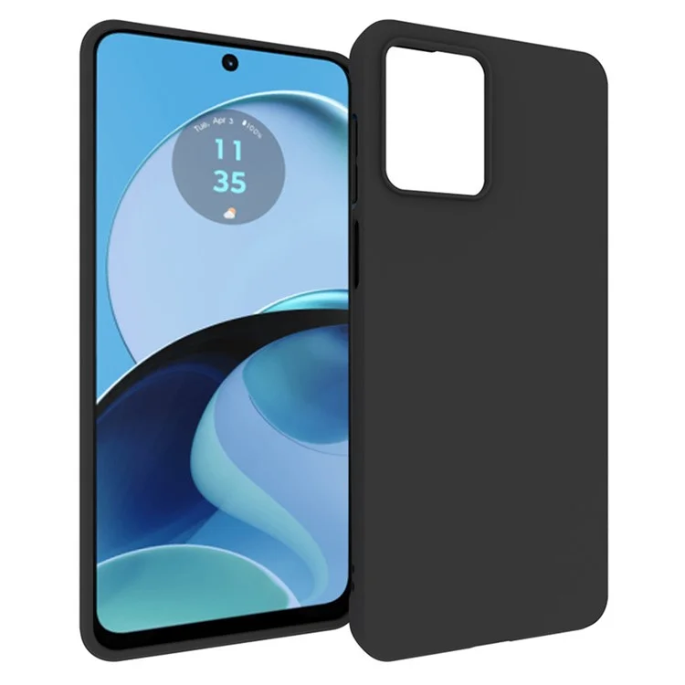 Anti-Scratch Phone Cover for Motorola Moto G14 4G , TPU Phone Shell Matte Back Case - Black