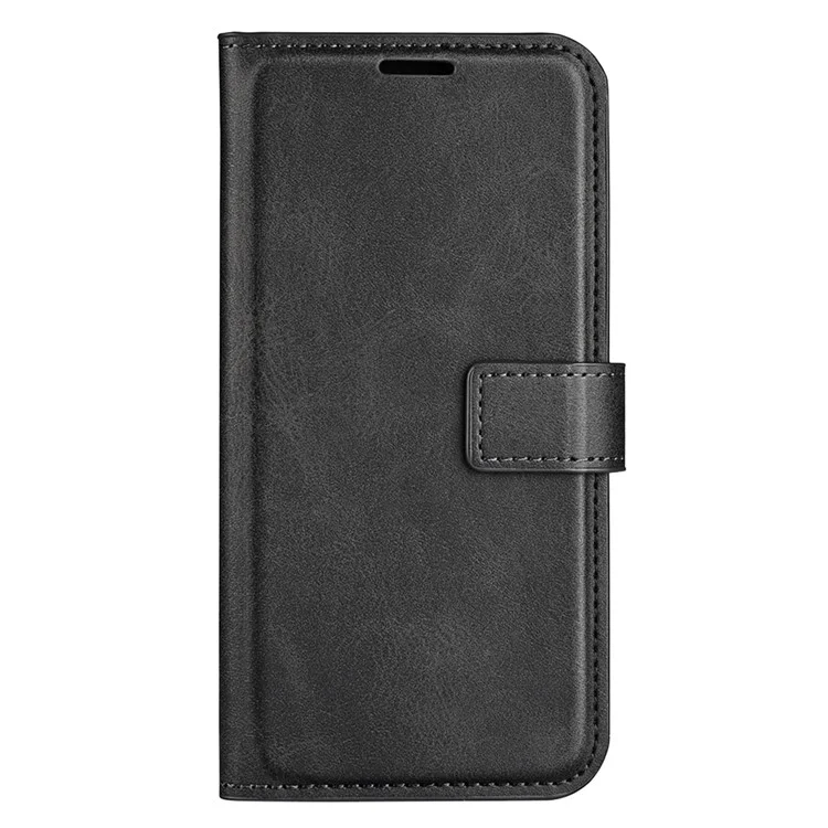 Para Motorola Moto G14 4G Wallet Stand Caso de Telefone de Couro PU - Proteção Completa Capa de Telefone - Preto