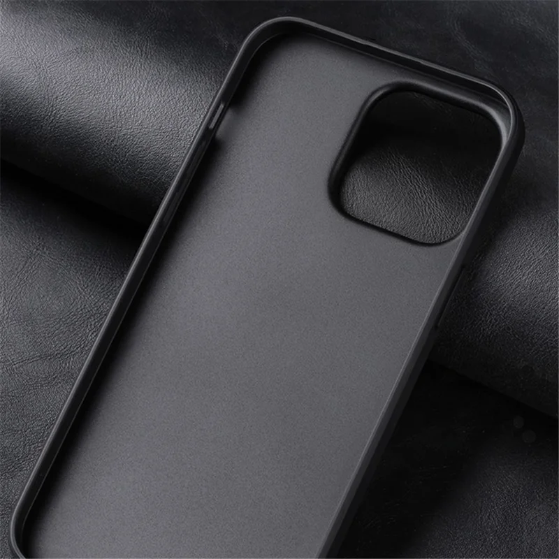 X-LEVEL Bojue-3-Serie für iPhone 15 Pro PU-Leder beschichtete TPU-Hülle Anti-Drop-Telefonhülle - Schwarz