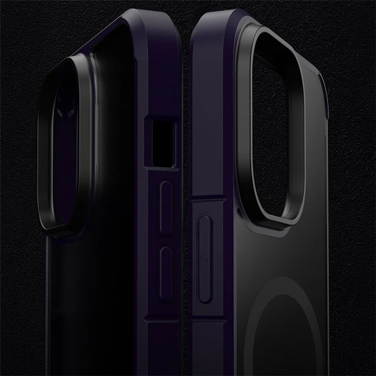 X-LEVEL Slim Phone Case für iPhone 15 Pro Max Anti-Kratzer TPU+PC Matt Phone Cover kompatibel mit MagSafe - Schwarz