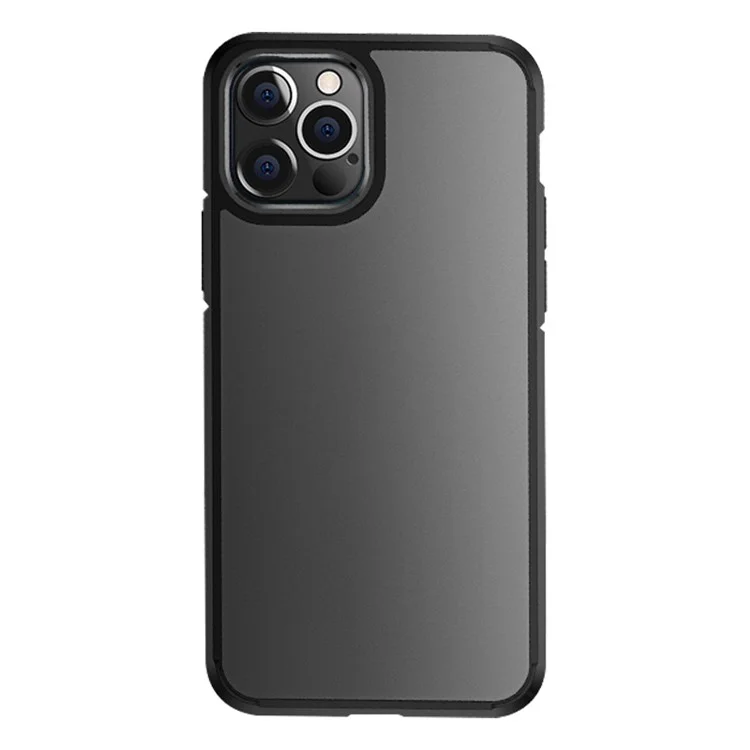 X-LEVEL Anti-Fall Slim Phone Case für iPhone 15 Pro Max PC Rückseite Weiche TPU-Kanten, matter Telefonschutz - Schwarz