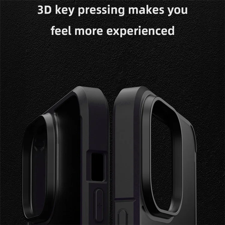 X-LEVEL Anti-Fall Slim Phone Case für iPhone 15 Pro Max PC Rückseite Weiche TPU-Kanten, matter Telefonschutz - Schwarz