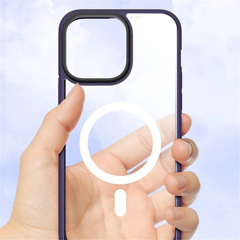 X-LEVEL Crystal Clear Series Slim Phone Case for iPhone 15 Pro Max Anti-Drop TPU+PC Phone Case Compatible with MagSafe - Transparent