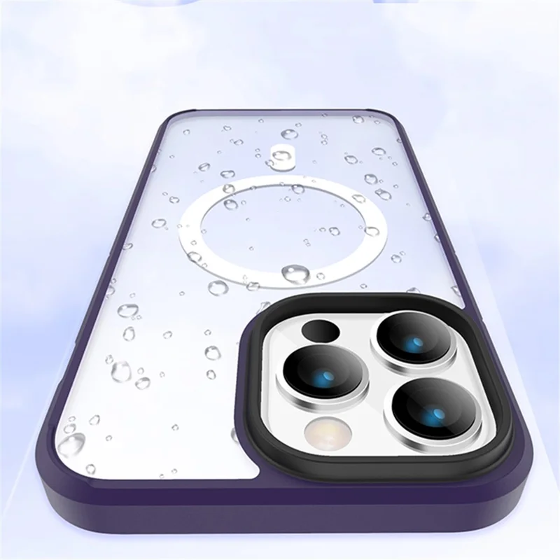 X-LEVEL Crystal Clear Series Slim Phone Case for iPhone 15 Pro Max Anti-Drop TPU+PC Phone Case Compatible with MagSafe - Transparent