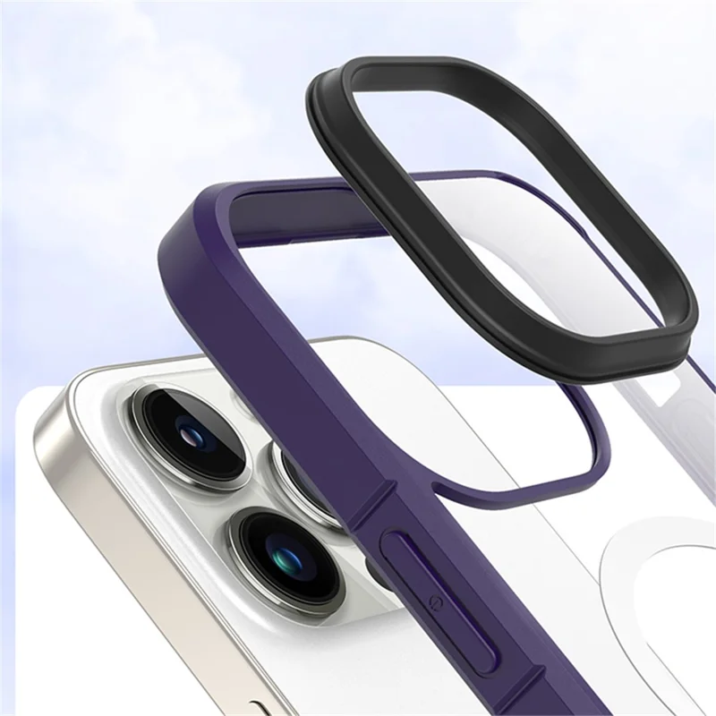 X-LEVEL Crystal Clear Series Anti-Drop Phone Case pour iPhone 15 Pro Case Compatible avec MagSafe TPU+PC Cover - Transparent