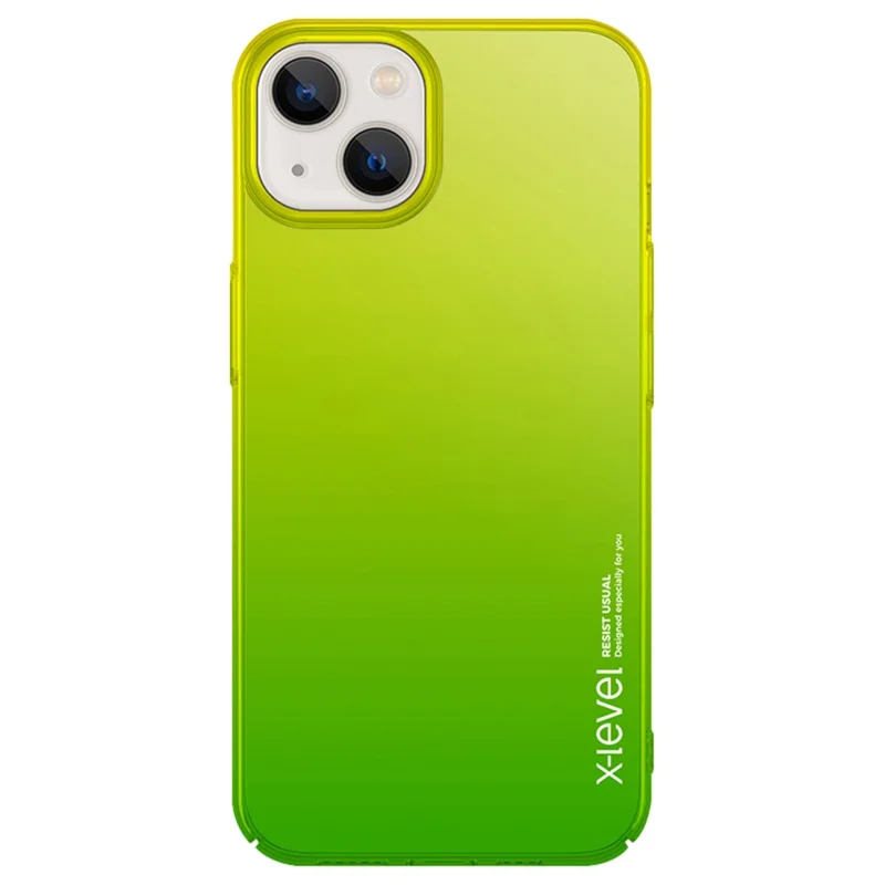 X-LEVEL Для iPhone 15 Colorful Series Hard PC Case Color Splicing Back Protector Phone Cover - Жёлтый