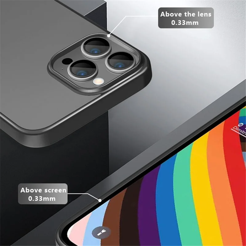 X-LEVEL Pour iPhone 15 Pro Max Coque de téléphone transparente anti-chute Electroplacage Étui TPU souple - Noir