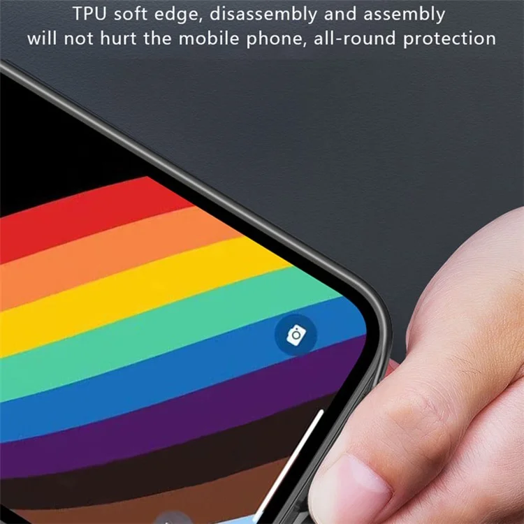 X-LEVEL For iPhone 15 Pro Transparent Anti-fingerprint Phone Cover Electroplating Soft TPU Case - Black