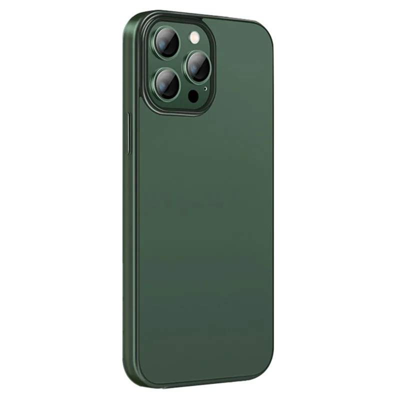 X-LEVEL för iPhone 15 Pro Transparent Antiblixt-hölje med Elektroplätering i Mjuk TPU - Midnattsgreen