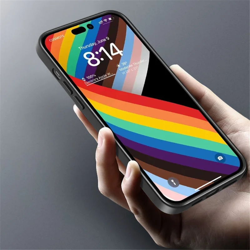 X-LEVEL för iPhone 15 Pro Transparent Antiblixt-hölje med Elektroplätering i Mjuk TPU - Midnattsgreen