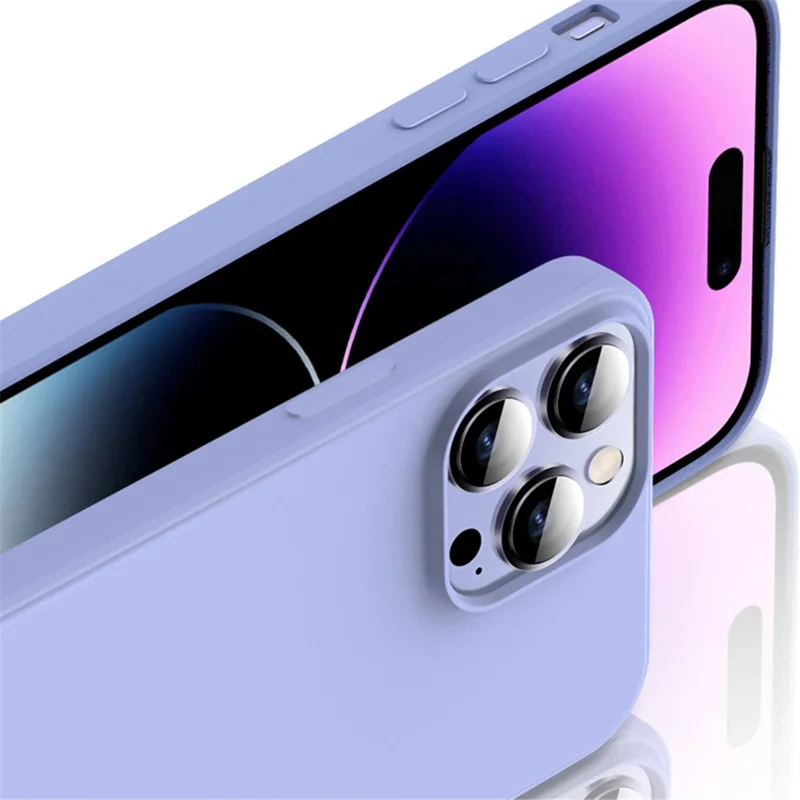 X-LEVEL For iPhone 15 Pro Max Anti-drop TPU Phone Case Liquid Silicone Texture Protection Cover - Purple