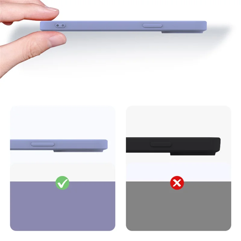 X-LEVEL Per iPhone 15 Pro Custodia Morbida in TPU Texture Silicone Liquido Antishock - Nero