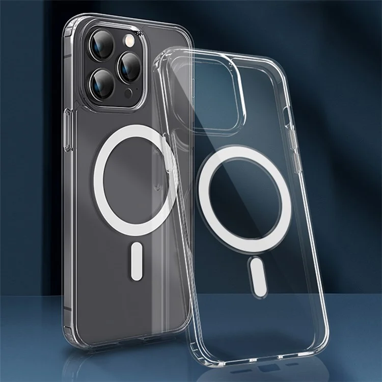 X-LEVEL Stoßfestes Handyhülle für iPhone 15 Pro Max TPU+PC Ultra Klare Handyhülle kompatibel mit MagSafe