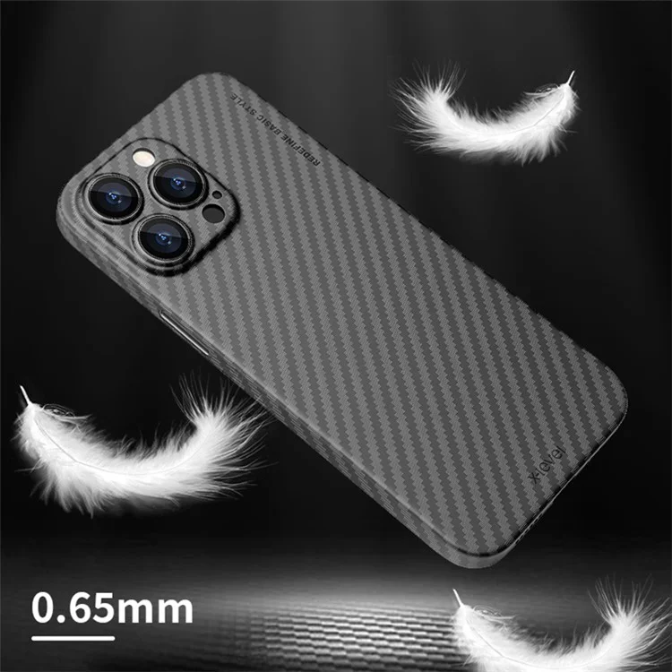 Leveau x Pour Iphone 15 Pro Max Texture de Fibre de Carbone Texture Hard PC Back Back Ultra Thin Anti-drop Téléphone