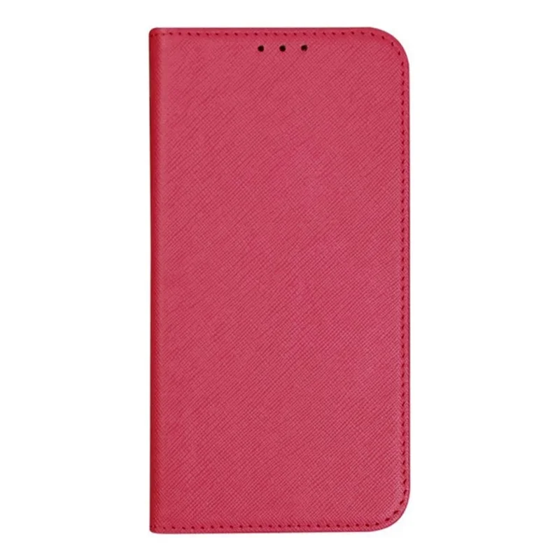 PU Leather Wallet Case for Motorola Moto G14 4G , Cross Texture Stand Magnetic Flip Phone Cover - Pink