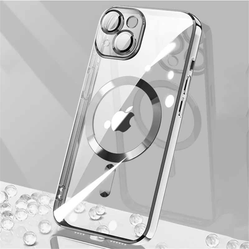 Электрохромный чехол из закаленного стекла X-LEVEL Slim для iPhone 15, совместимый с MagSafe - черный