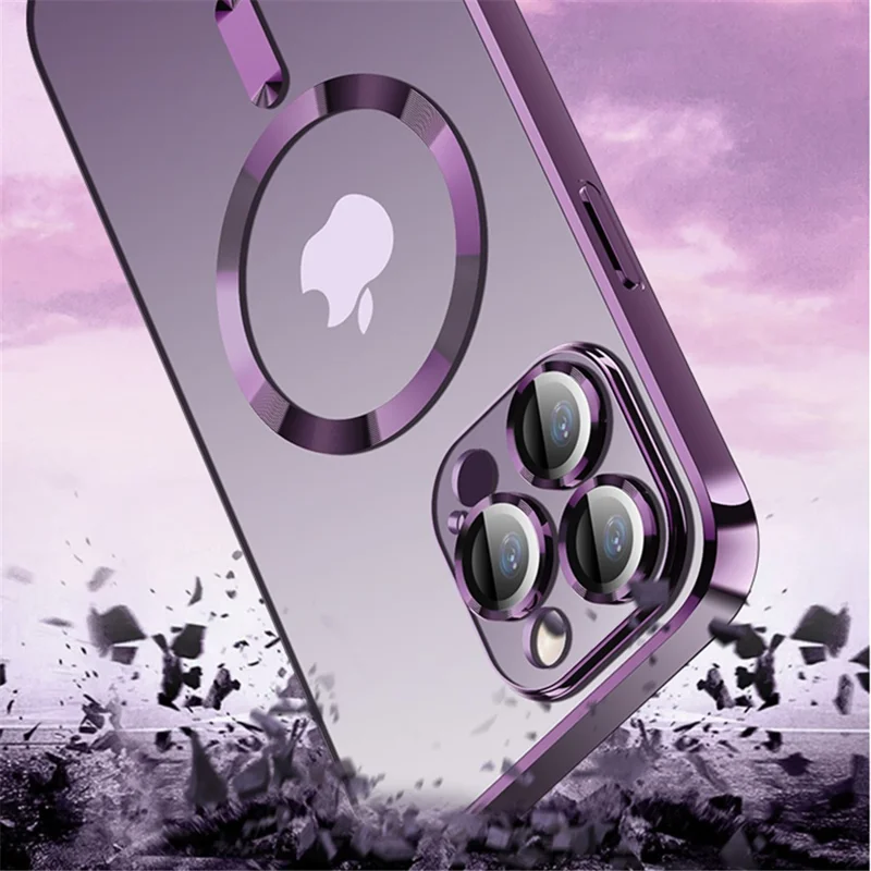 Электрохромный чехол из закаленного стекла X-LEVEL Slim для iPhone 15, совместимый с MagSafe - черный