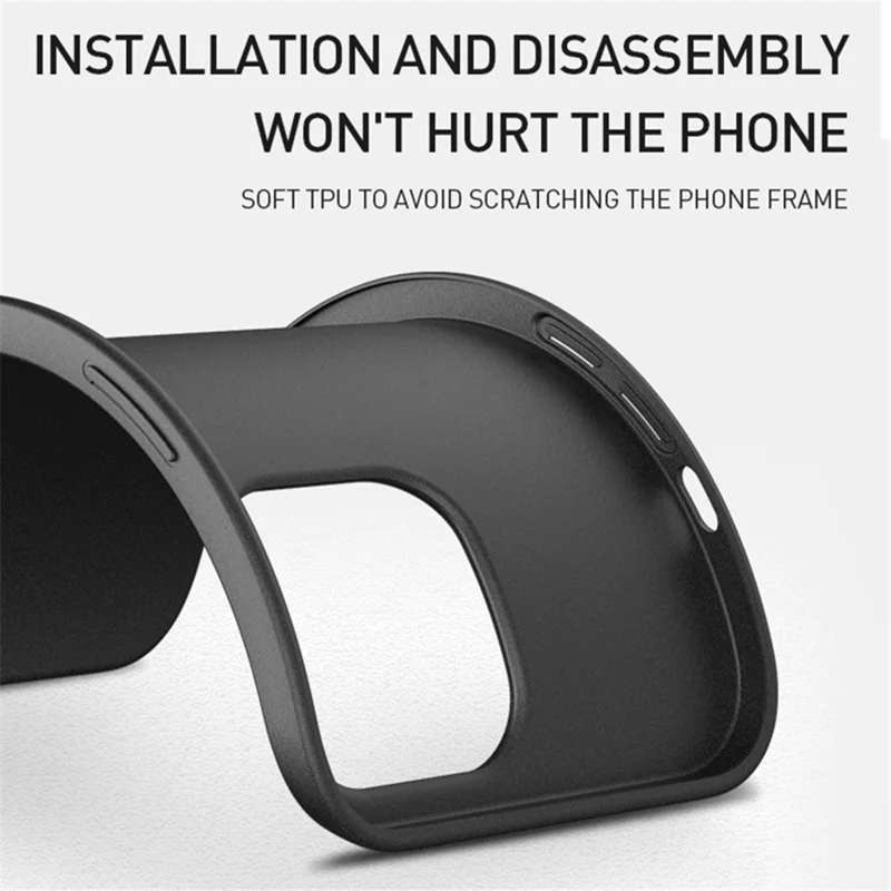 X-LEVEL Guardian Series For iPhone 15 Pro Matte Phone Case Flexible TPU Drop-proof Cover - Black