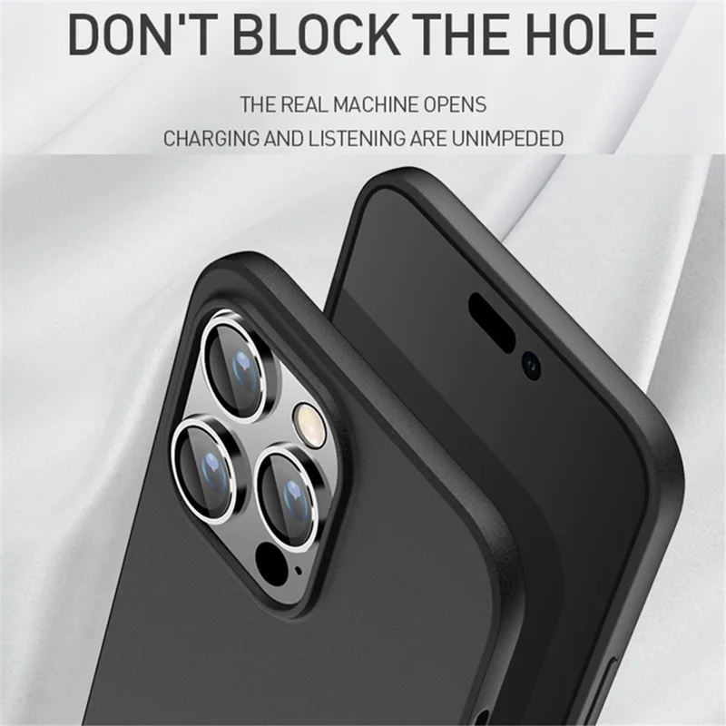 X-LEVEL Guardian Series For iPhone 15 Pro Matte Phone Case Flexible TPU Drop-proof Cover - Black