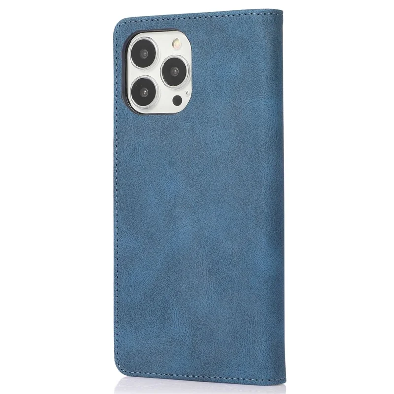 Для iPhone 15 Pro Max PU Кожаный Бумажник Телефонный Чехол Магнитное Закрытие Анти-капли Стенд Крышка - Синий