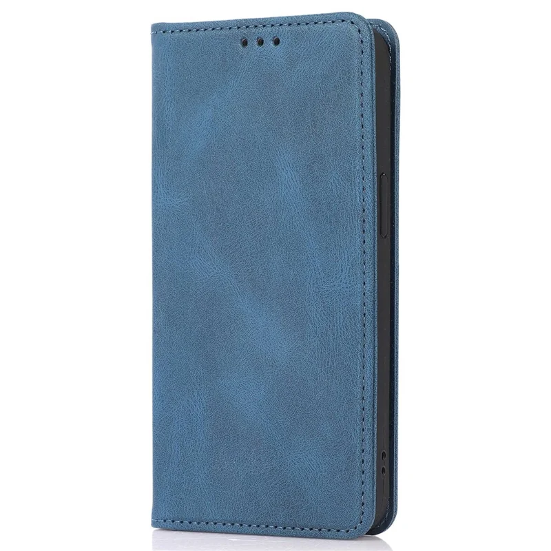 For iPhone 15 Pro PU Leather Shockproof Phone Case Magnetic Flip Stand Wallet Cover - Blue