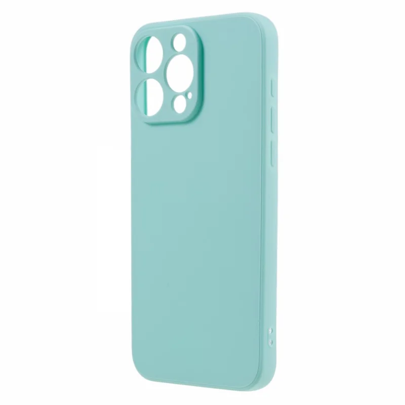 Straight Edge Phone Case for iPhone 15 Pro Soft TPU Lens Precise Cutout Protection Cover - Baby Blue