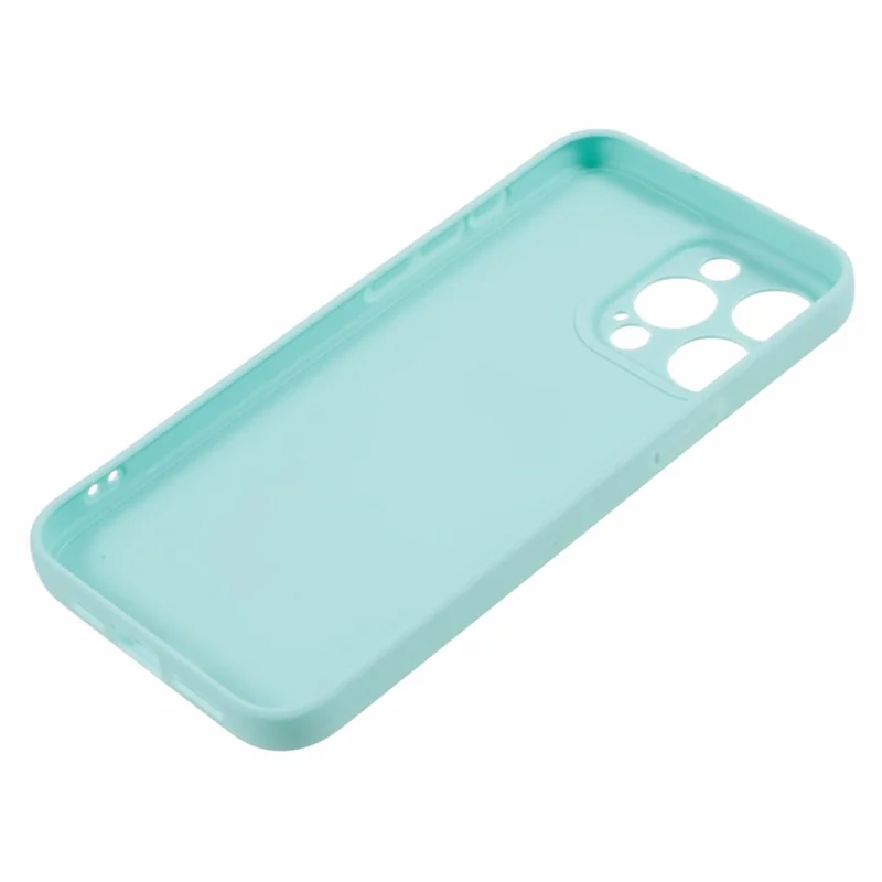 Straight Edge Phone Case for iPhone 15 Pro Soft TPU Lens Precise Cutout Protection Cover - Baby Blue