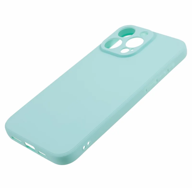 Straight Edge Phone Case for iPhone 15 Pro Soft TPU Lens Precise Cutout Protection Cover - Baby Blue
