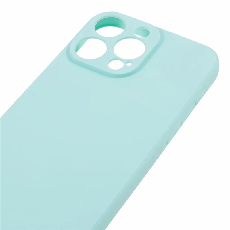 Straight Edge Phone Case for iPhone 15 Pro Soft TPU Lens Precise Cutout Protection Cover - Baby Blue