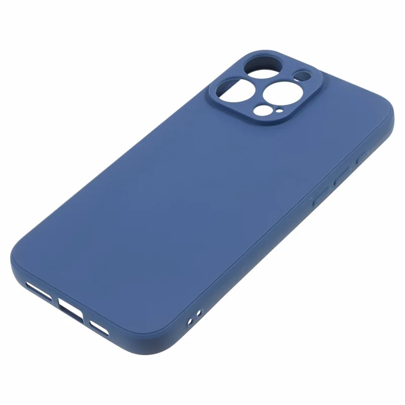 Precise Cutout Phone Case for iPhone 15 Pro Max , Straight Edge Soft TPU Anti-drop Cover - Sapphire